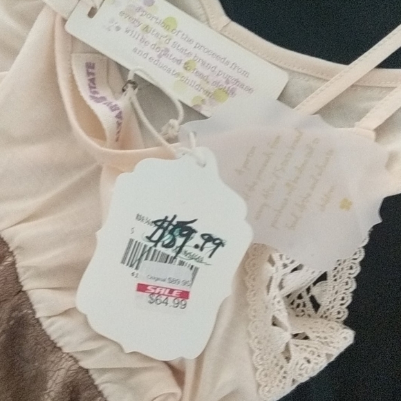 Boho Cream and Cocoa Dress - Picture 3 of 5